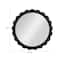 Hello Honey® 27" Black Round Scalloped Wood Wall Mirror